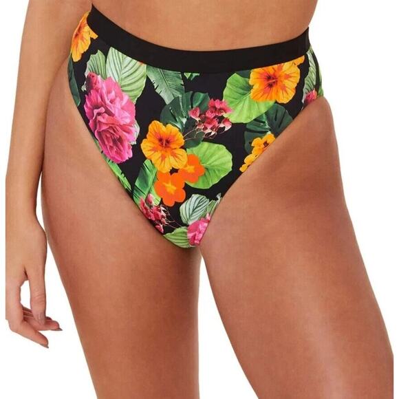 Andie The 90s Banded Cheeky Bottom Floral Print Swim Bikini Multicolor NWT XL - Picture 1 of 6